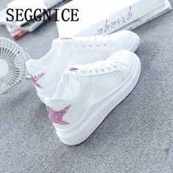 SEGGNICE Women Sneaker Flat Breathable Shoes Platform Women's 2019 Summer Shoes Sneaker Woman Mesh Bling Star Zapatos Mujer SEGGNICE Women Sneaker Flat Breathable Shoes Platform Women's 2019 Summer Shoes Sneaker Woman Mesh Bling Star Zapatos Mujer