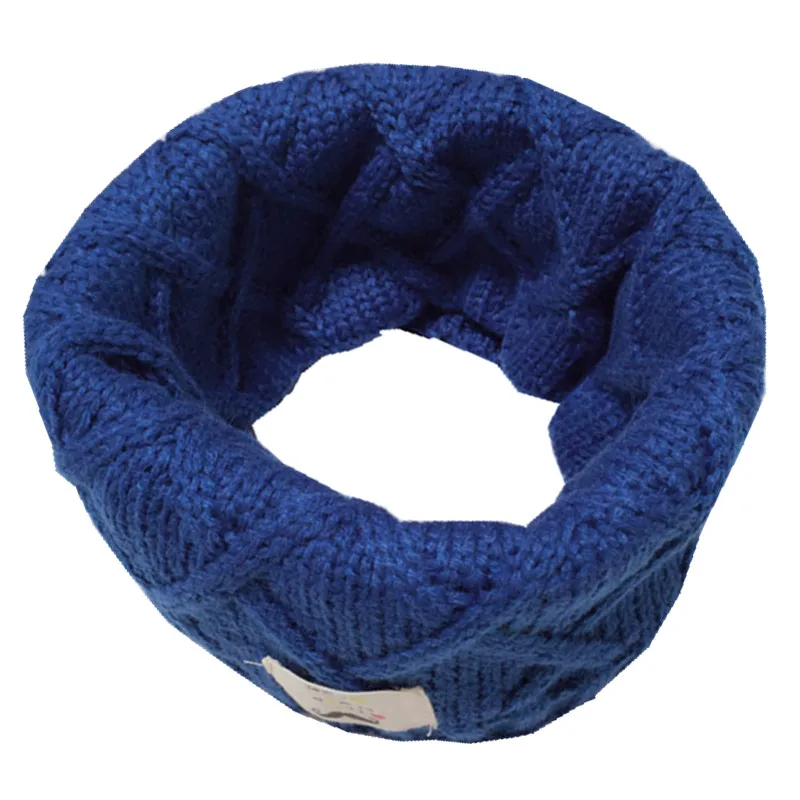 Spring Baby Girls Scarf Children Girls Boys Kintted Wool O Ring Scarves Chidren Outing Protect Kint Solid Color Kids Collar