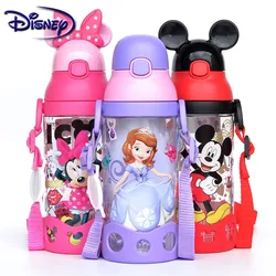 Disney Minnie Mickey Minnie Cups Cartoon Plastic Solid Feeding Student Convenient Outdoor Child Sports Bottle With Straw 500ML