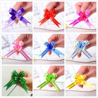 

10pcs/lot Christmas Hand-pulled Flowers Phnom Penh Festive Decoration Gifts Tied with A Trumpet Bow Hand-pulled Ribbon 12mm