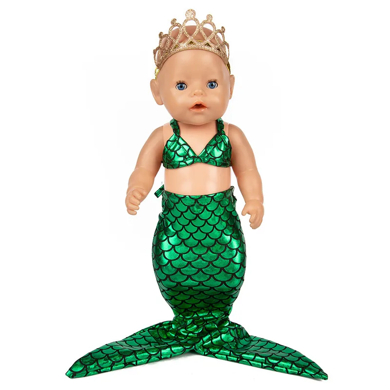 

Fit 18 inch 40-43cm Doll Clothes Born New Baby Doll Dinosaur Frog Mermaid Unicorn Suit Clothes Accessories For Baby Gift