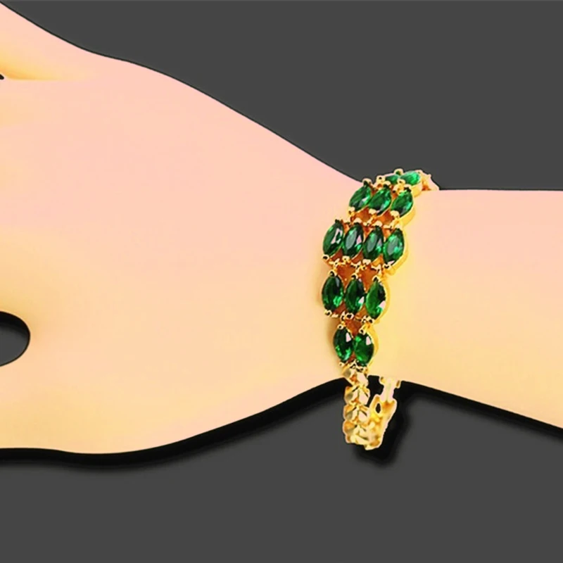 Винтажные Подвески Braclets для женщин Braslet 2018 проложить синий кристалл золотого