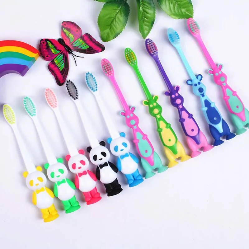 2Pcs Cartoon Dinosaur Shape Children Kids Toothbrush Safe Health Children's Tooth Brush Suction With Stand Oral Care Tool 2Pcs Cartoon Dinosaur Shape Children Kids Toothbrush Safe Health Children's Tooth Brush Suction With Stand Oral Care Tool