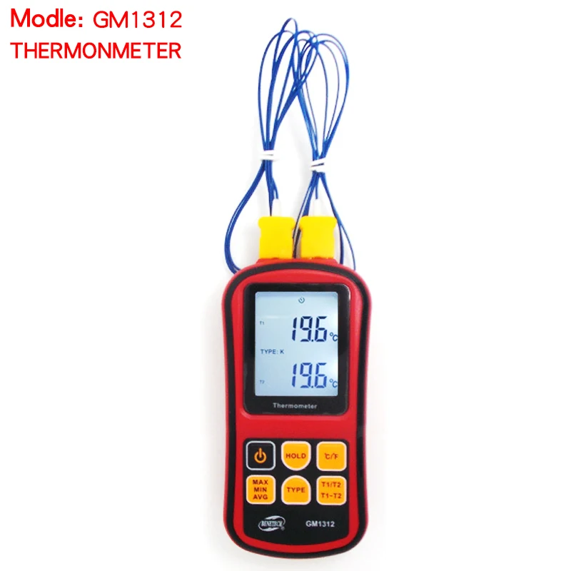 

GM1312 Digital Thermometer -50~300C Hanheld Temperature Meter Termometro with 2pcs K Type Thermocouple