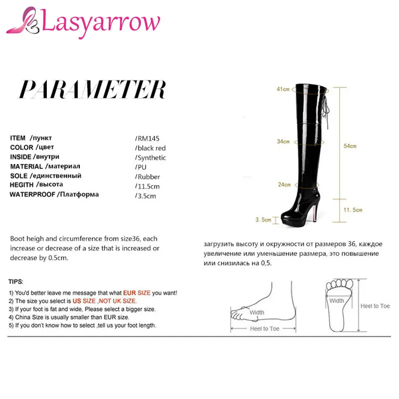 Сапоги Lasyarrow женские на высоком каблуке пикантные длинные сапоги толстом ботинки