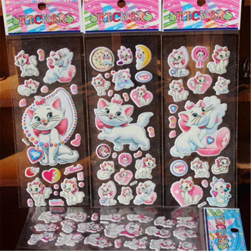 3Pcs Cool Animal 3D Cartoon Sticker Decal Children Toys Anime for DIY on Book Laptop Furniture Skateboard Kids Stickers Pack