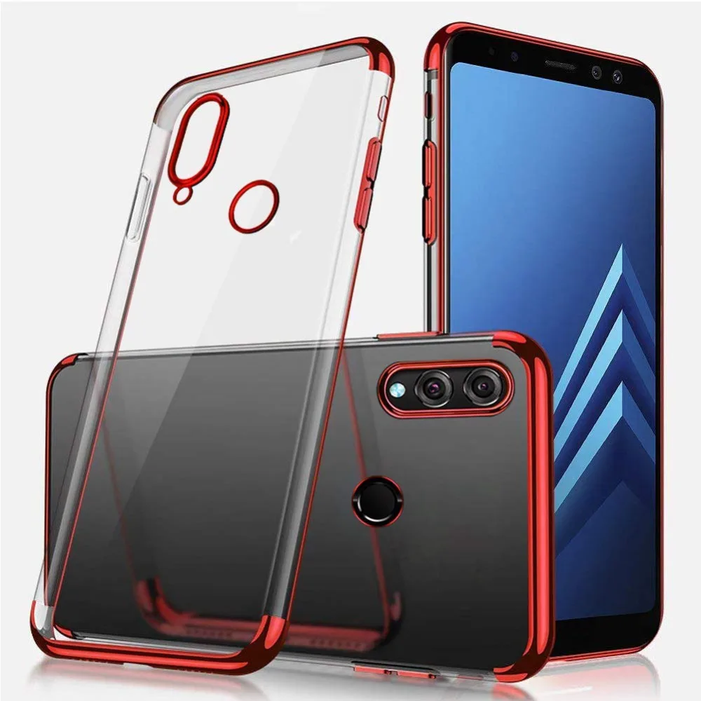 Slim Transparent Soft TPU Silicon Case Cover For Huawei Y9 2019 Honor 8X Mate 20 Lite 8X Max Mate 20 Plating Frame Coque Capa    (7)