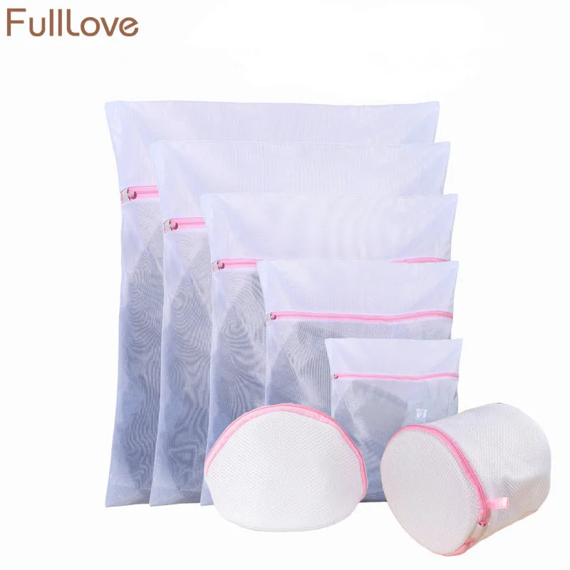 

Mesh Laundry Bag Set Zipper Clothes Underwear Bra Protector Laundry Bags for Washing Machines Laundry Storage & Organization