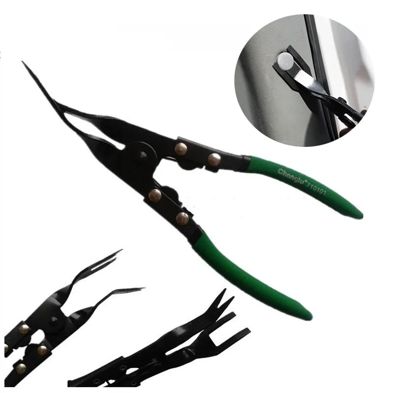 

Steel Car Door Trim Panel Clip Removal Pliers & Fastener Remover Repair Kit
