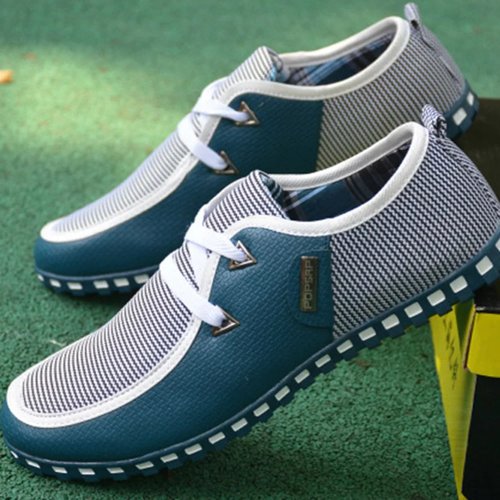 2019 Spring Autumn Mens Shoes Casual Low Heels Flat Black Shoes Fashion Classic Shoes Light Breathable White Sneakers Size 39-46