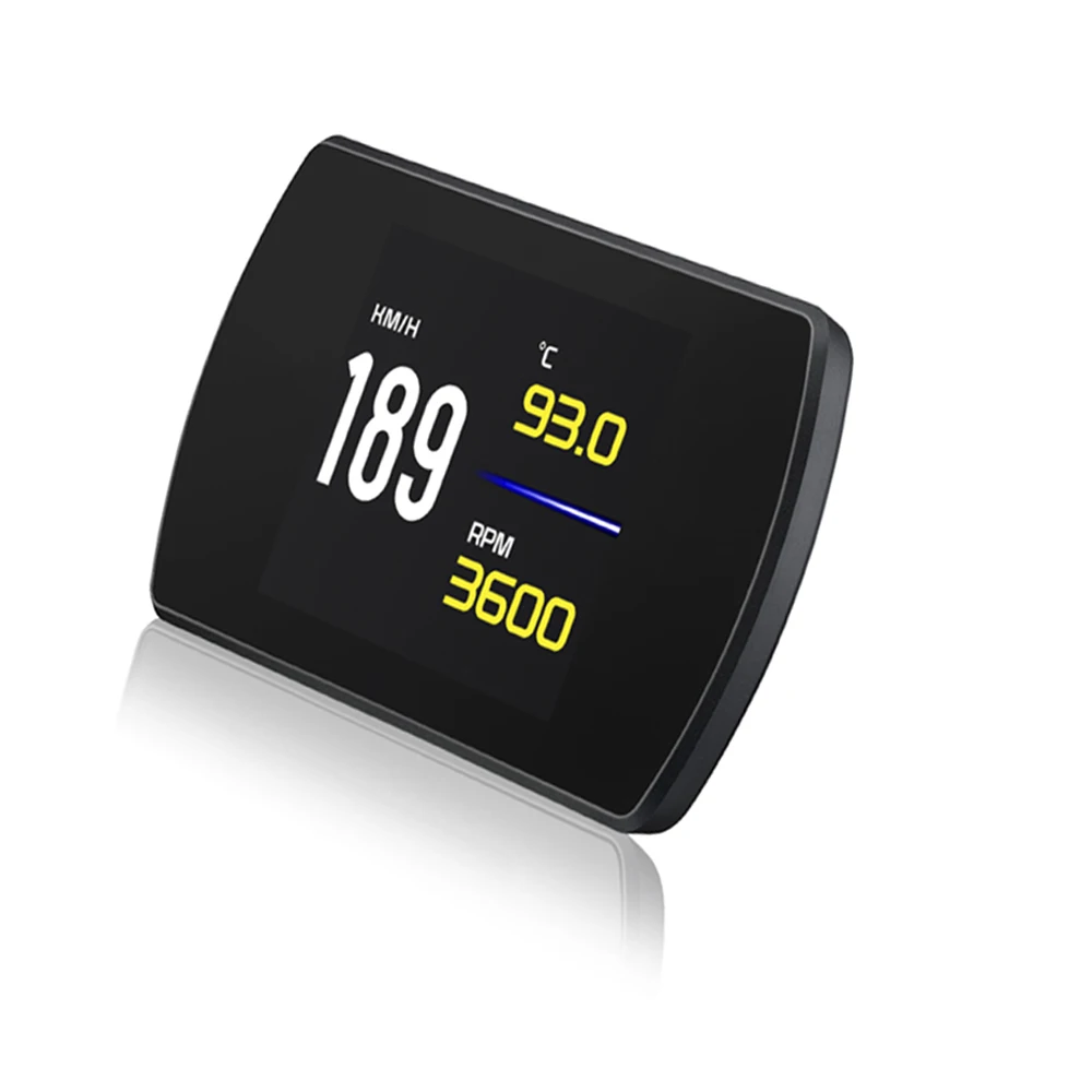 

P12 OBD2 Car Speedometer HUD Head Up Display Smart Driving Computer with RPM Alarm Oil Water Temperature Fuel Consumption