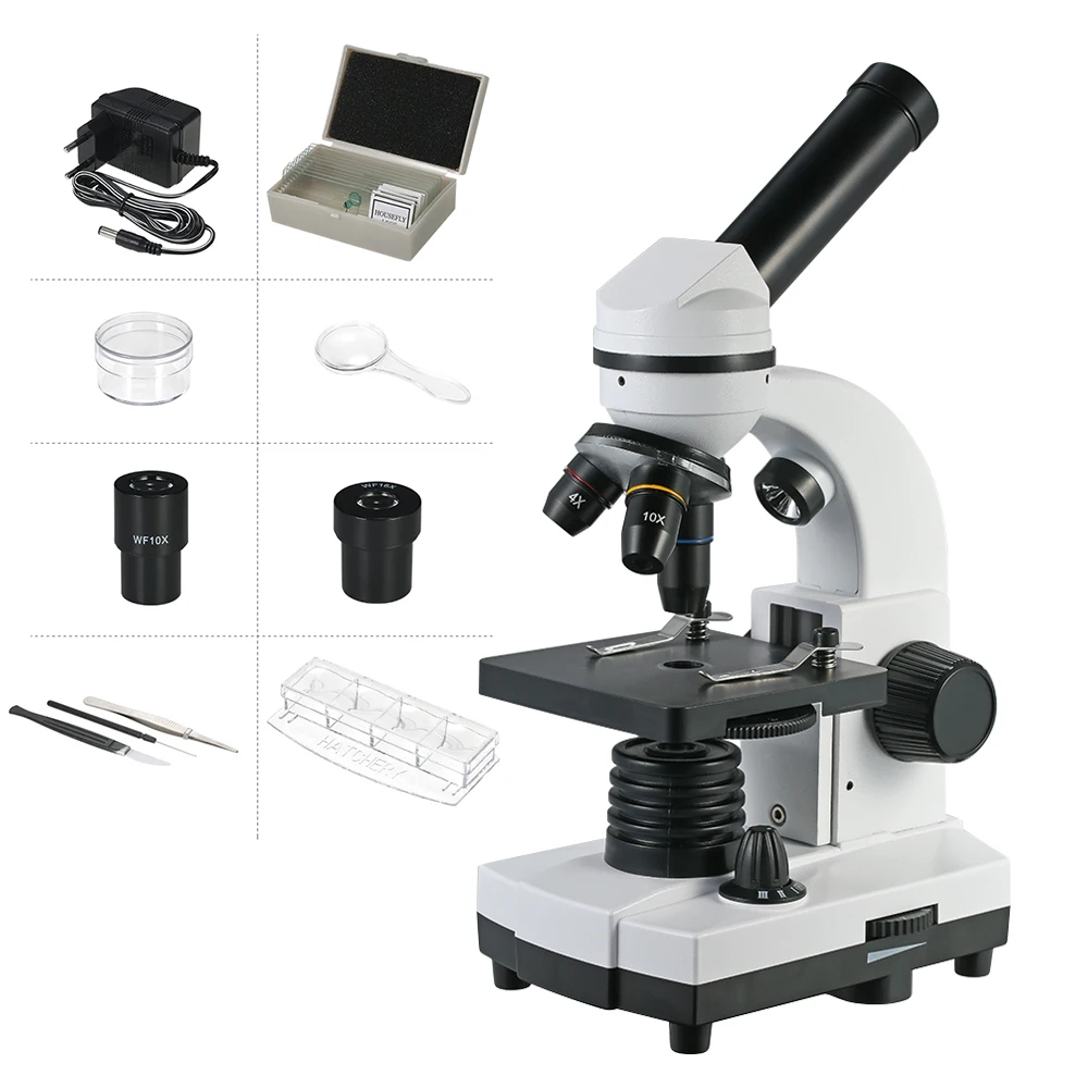 

Biological Microscope 640X Student Educational Microscope WIth 640X LED Magnifier for Collection Inspection Science Experiment