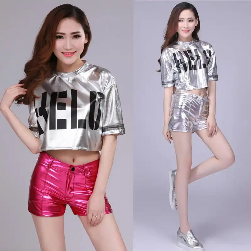 Nightclub Ds Woman Jazz Dance Clothing S Ultra Short Gold Hip Ds Woman Jazz Dance Clothing S