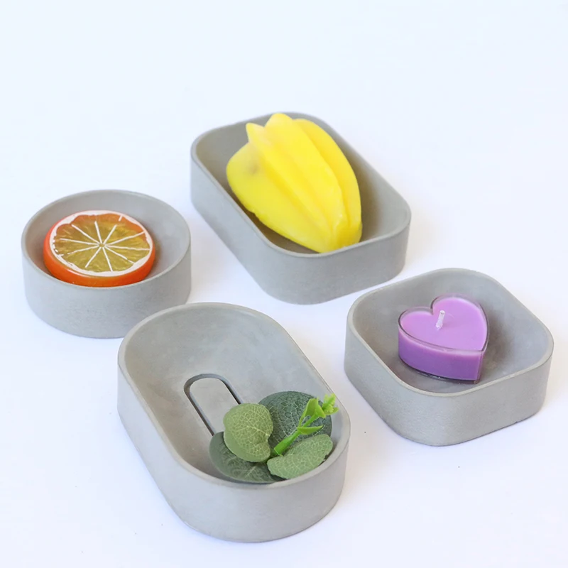 

Square Round Rectangle concrete soap boxes, soap leachate boxes and fresh water concrete creative toilet soap boxes