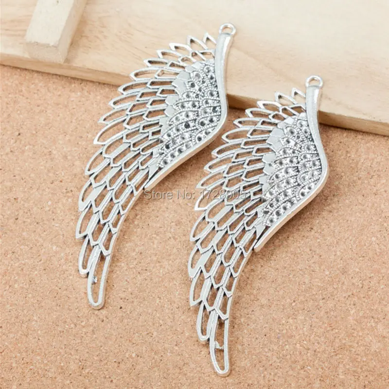 

Eagle Wing Pendant Diy Jewelry Metal Charm Angel Wing Vintage 3 pcs 109 38*3 mm Large Vintage Zinc Alloy Antique