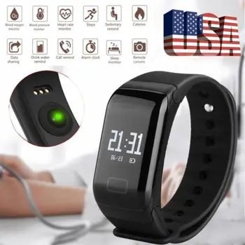 

OLED Smart Bracelet Sports Bluetooth 4.0 Waterproof Wristbands with Step Count Heart Rate Blood Pressure Healthy Monitoring