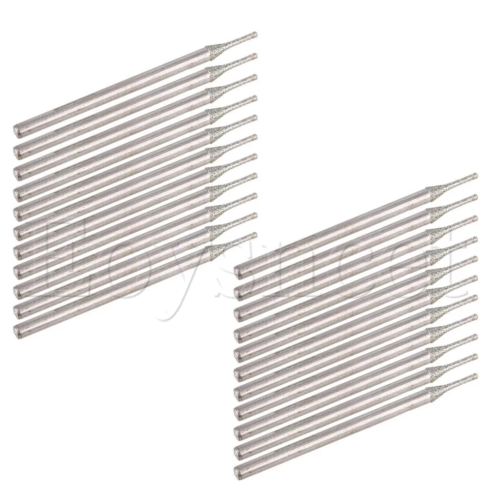 

0.9mm Diamond Coated Bit Hole Saw Tool Lapidary Drill Needle Solid Bits 20pcs