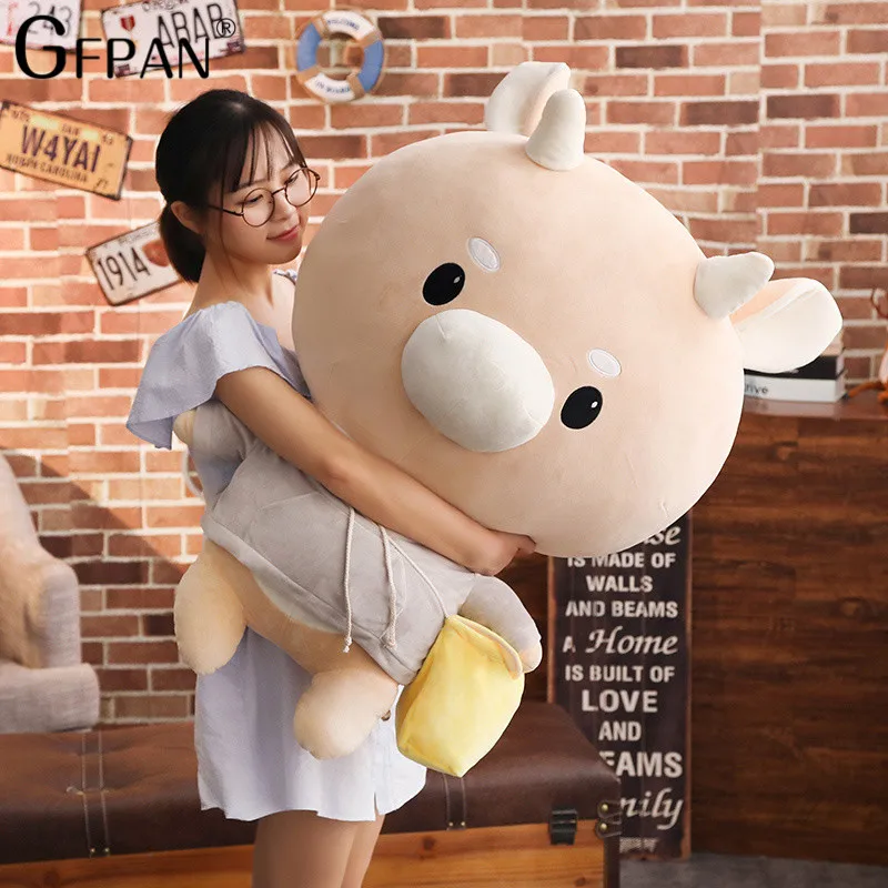 

High Quality Huge Size 70cm Korean Jin Secretary Hard Cattle Stuffed Soft Plush Cartoon Toy Birthday Gift For kids Brinquedos