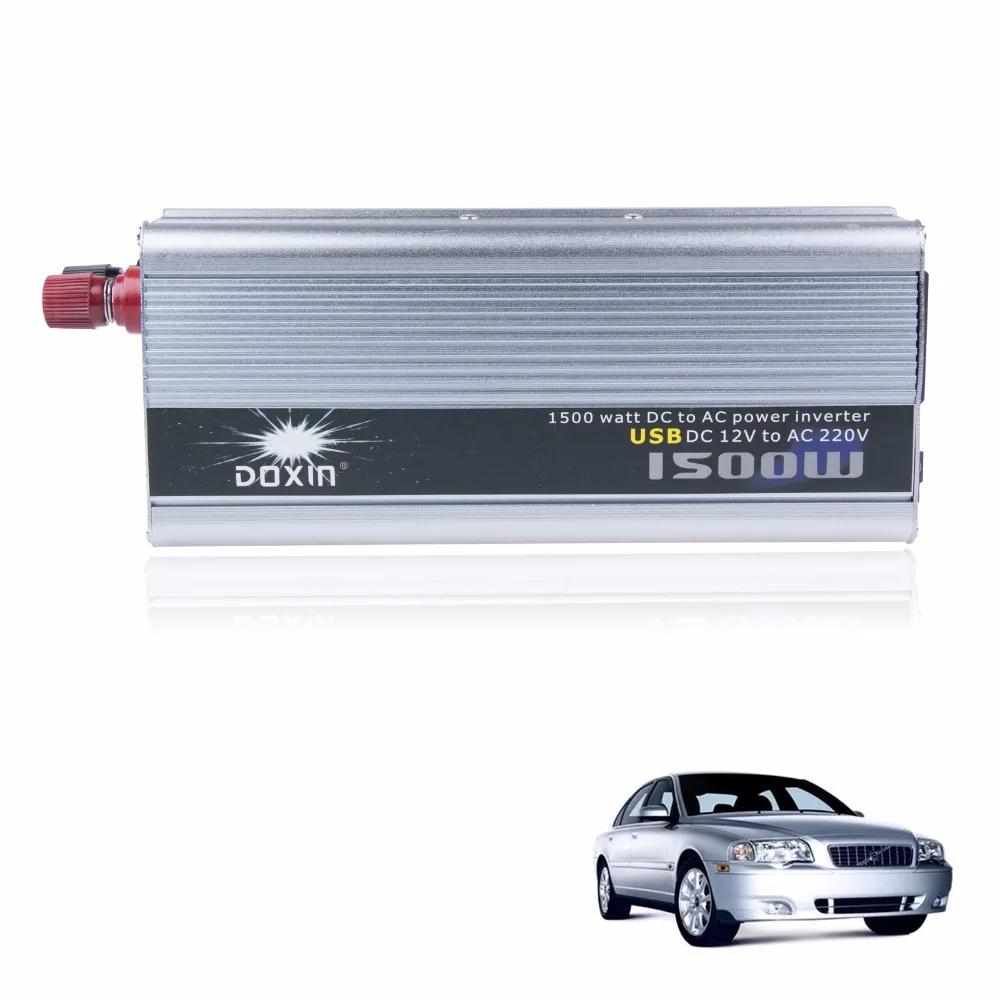 Автомобильный преобразователь питания Onever DC 12 В в AC 220 В 1500 Вт модифицированный синусоидальный инвертор двойной USB Автомобильное зарядное устройство Преобразователь мощности