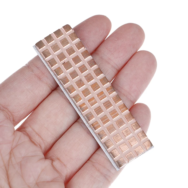 6718mm Copper Heatsink Cooler Heat Sink Thermal Conductive Adhesive for M.2 NGFF 2280 PCI-E NVME SSD Thickness 4mm
