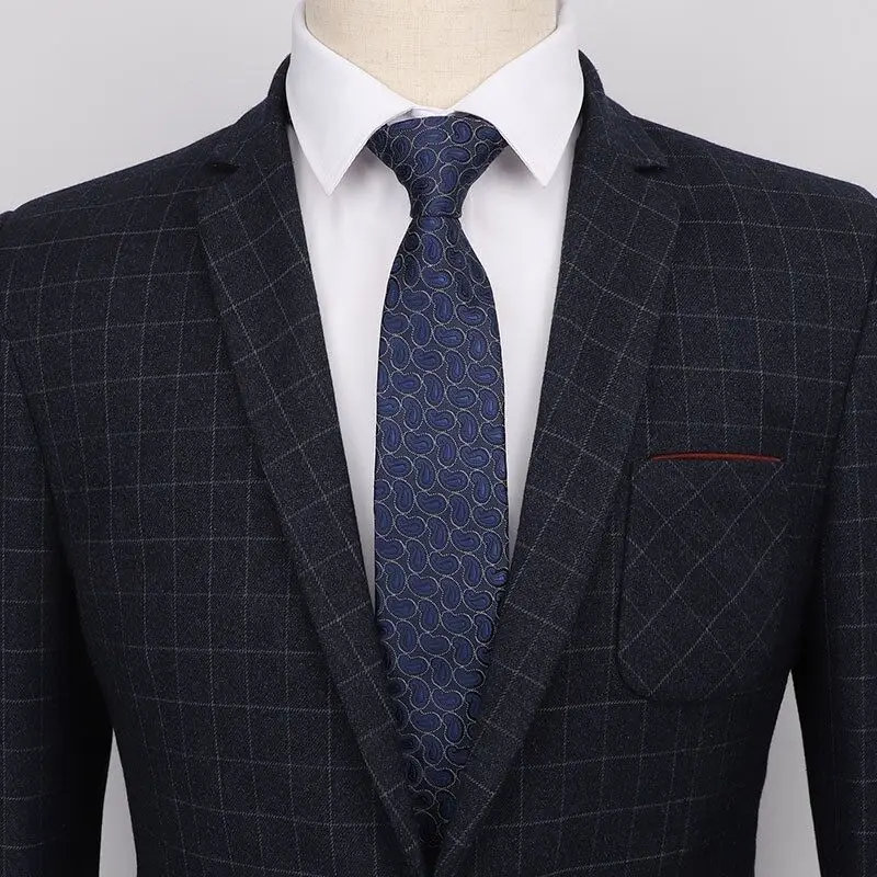 Мужские галстуки Мода 7 см галстук для мужчин полоса gravata корейский стиль Свадебный галстук