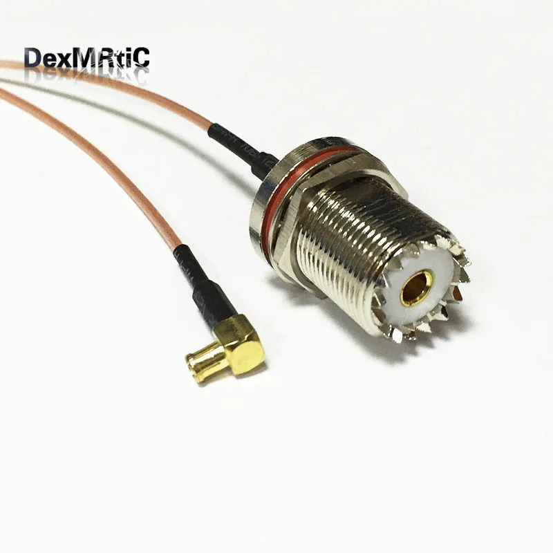 Новый UHF гнездо Гайка SO239 переключатель MCX Штекер правый угол pigtail кабель RG178