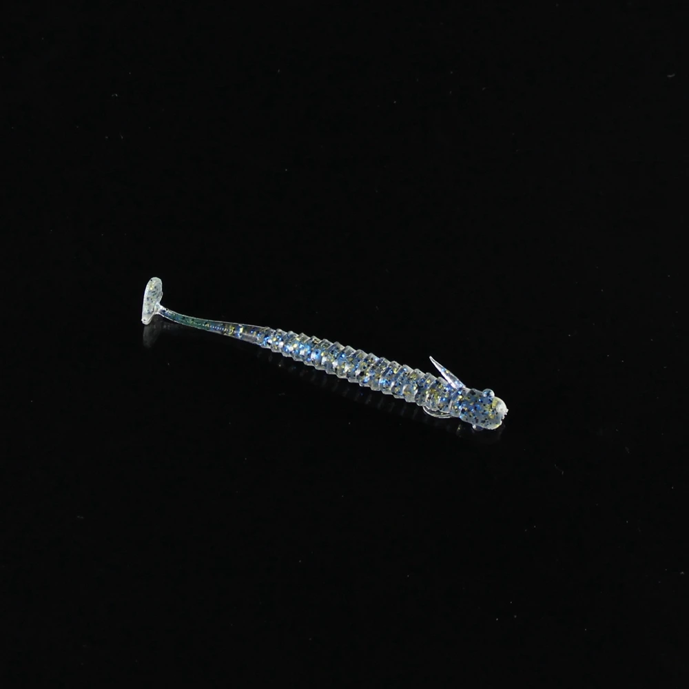 24pcsLot 8cm 2g 9 Colors Paddle Tail Soft Grubs 3D High Imitation Fish Lure Jig Head Soft Lure For Bass Fishing Mandarin Fish  (20)