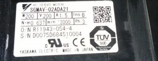 

Good working condition servo  motor  SGMAV-02ADA21    85% appearance new , in stock , 3 months warranty