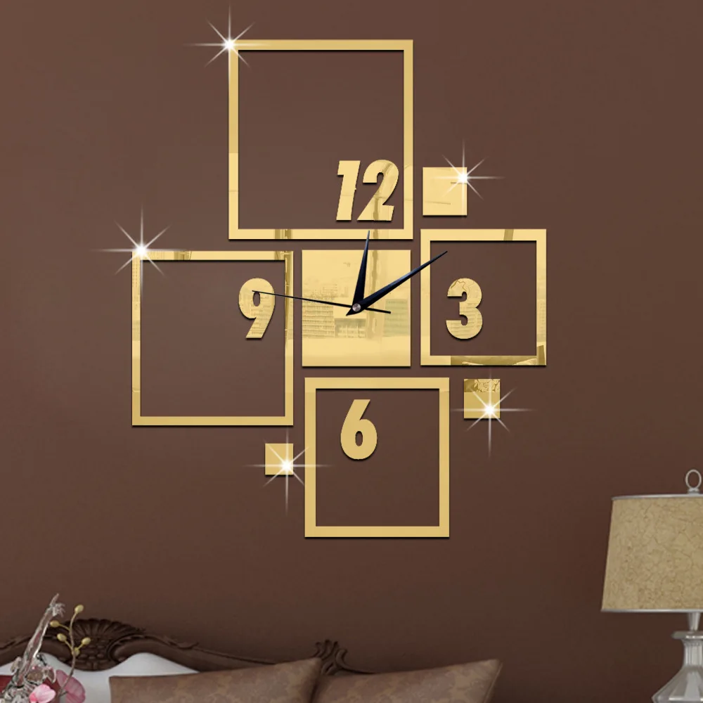 Desain Berlubang Persegi Dua Warna Art Mordern Mewah DIY Removable