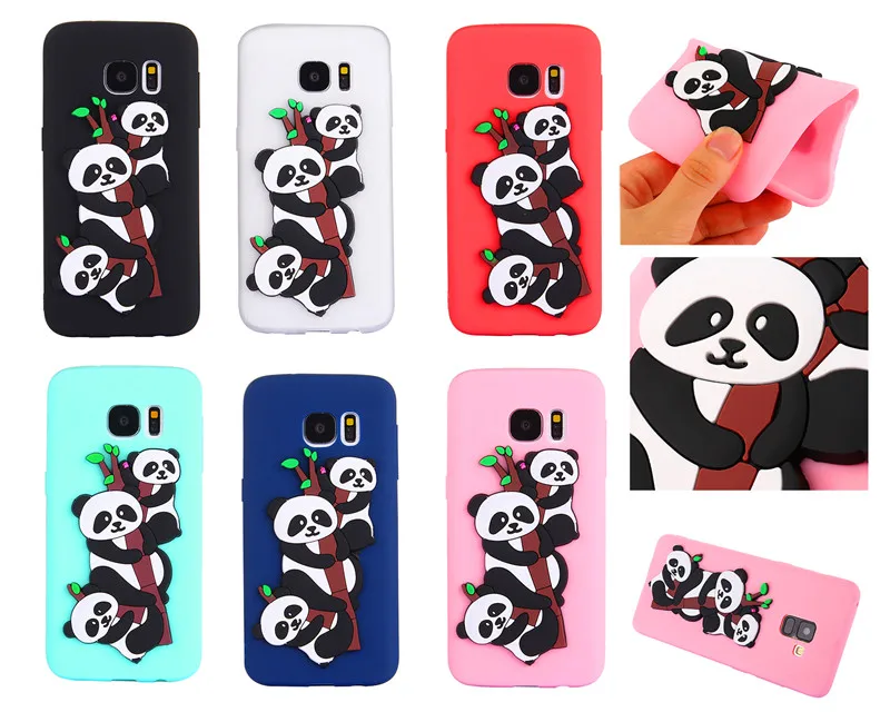 

For Samsung S 7 S7 Edge Case 3D Relief Panda Silicon TPU Soft Back Cover Phone Case for Samsung Galaxy S7 Edge G930 G930F G9350