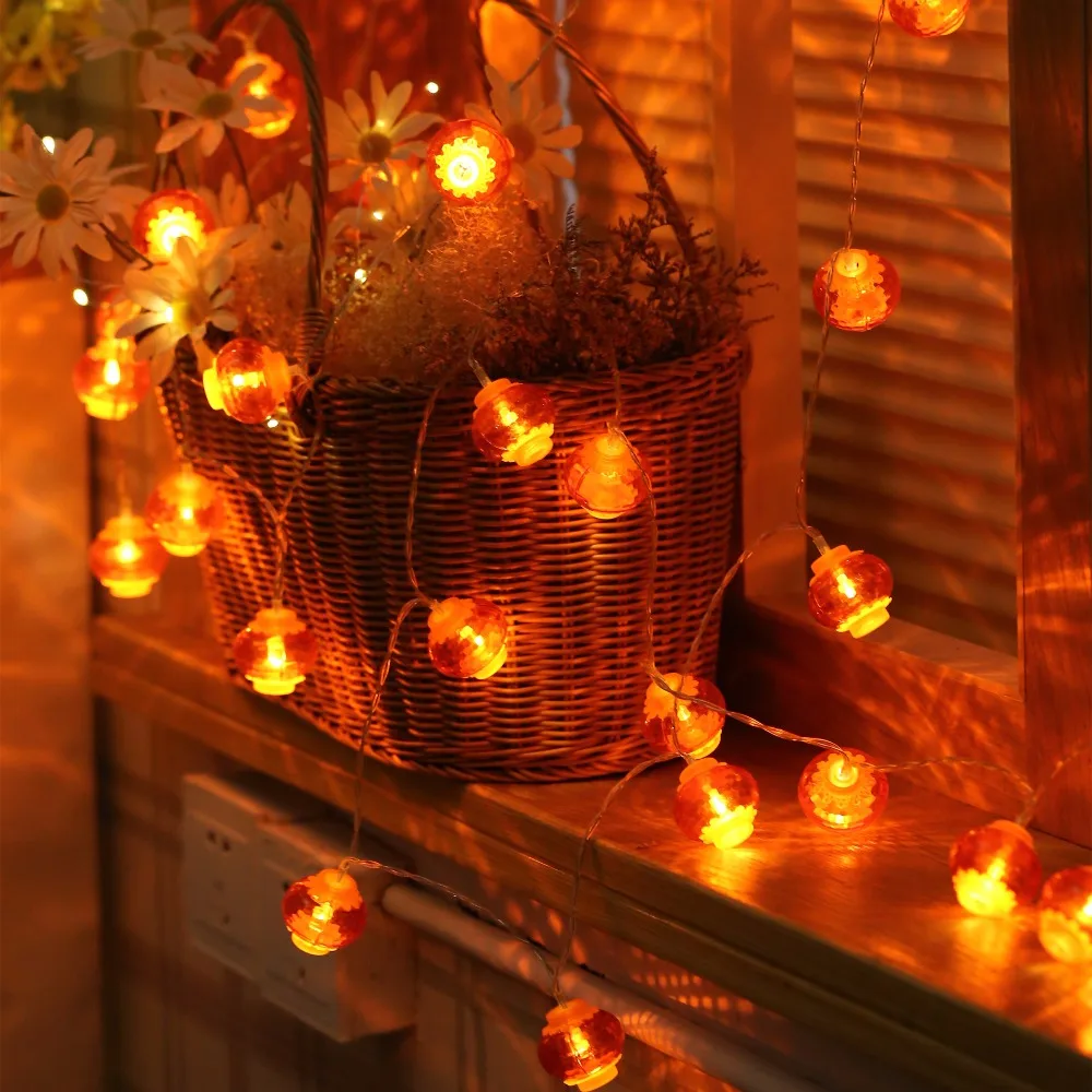 Us 8 25 45 Off Junjue Led Chinese Red Lantern Flashing String Lights Outdoor Spring Festival Festive Light Home Decorative In