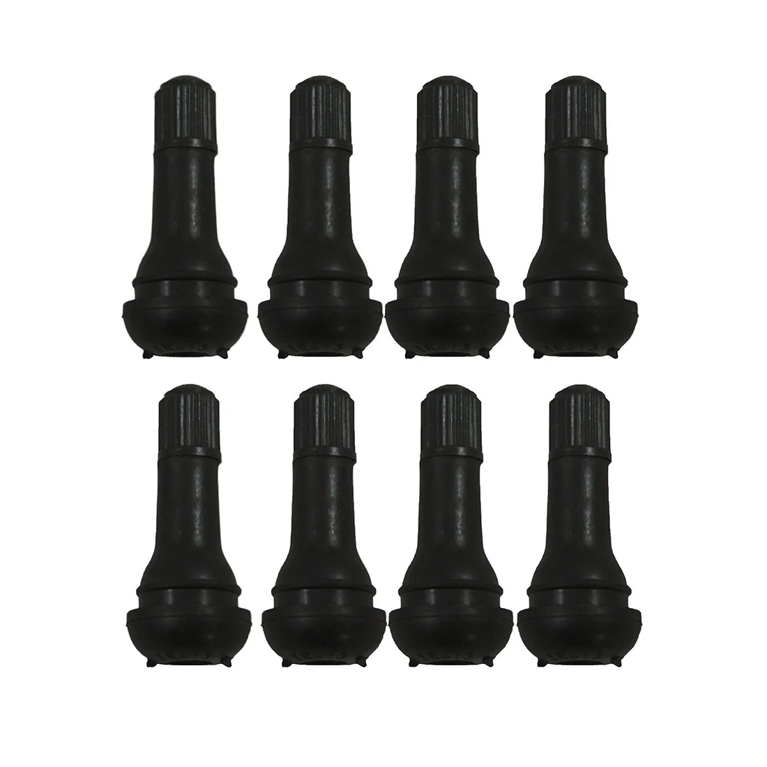 

AUTO -Snap-In Standard Length Black Rubber Valve Stem (TR413) 8-Pack for Tubeless 0.453 Inch 11.5mm Rim Holes on Vehicles