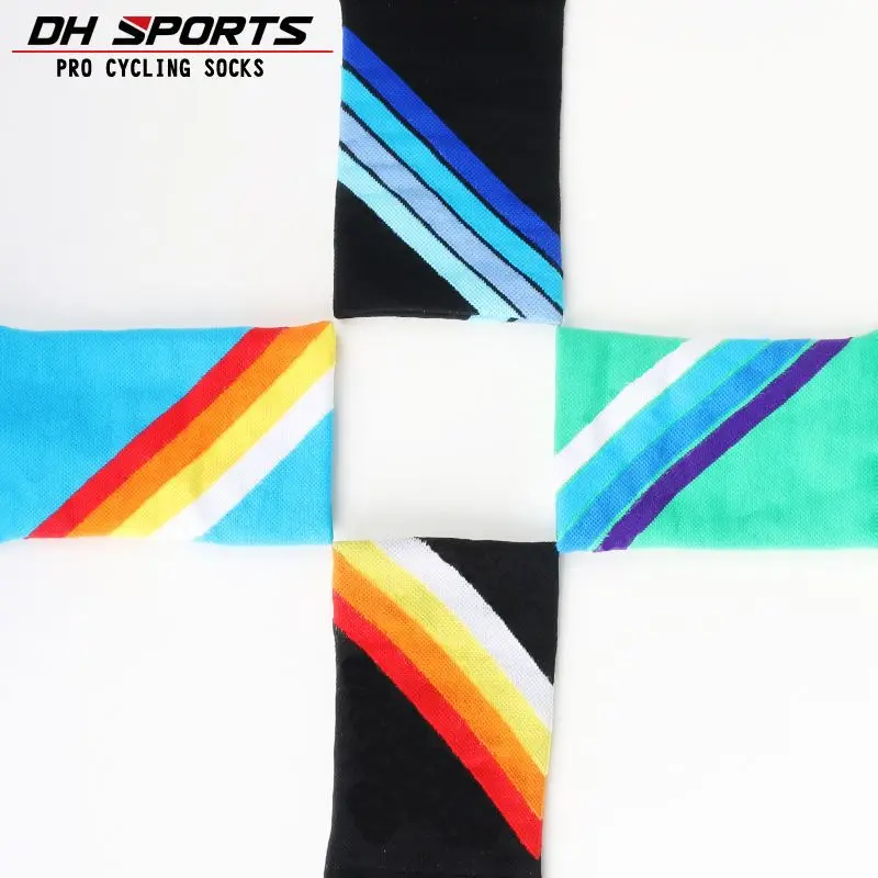 Лучшие Спортивные носки DH SPORTS Pro ветрозащитные высокие велосипедные Coolmax для