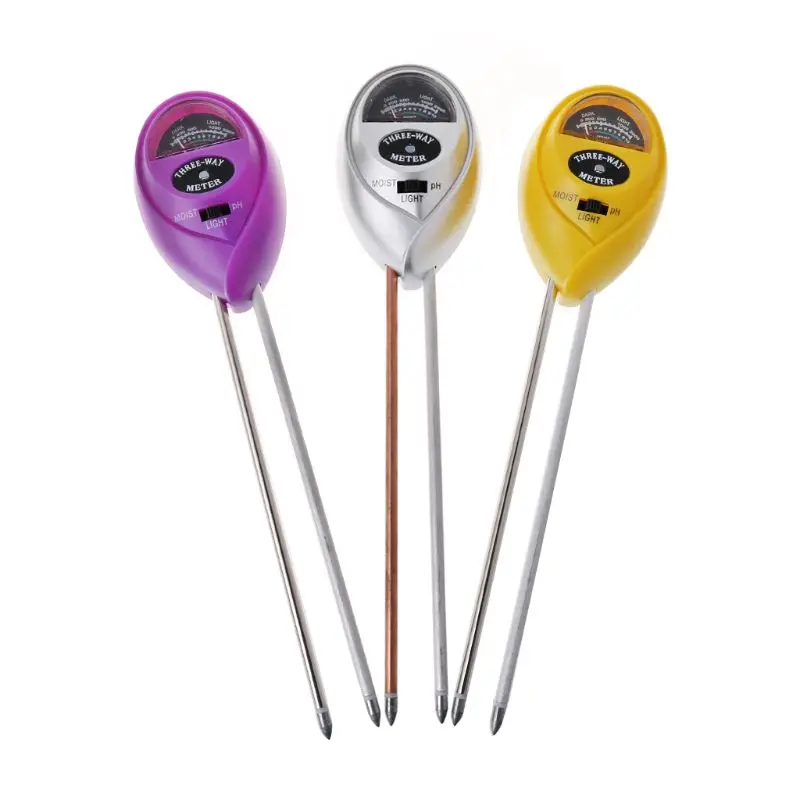

3 in 1 Flowers Plant Soil PH Tester Moisture Light Meter Hydroponics Analyzer