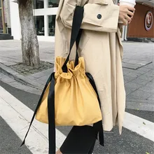 Monsisy женская сумка для покупок на шнурке, Холщовая Сумка на плечо, Модная хлопковая Большая вместительная женская сумка, женские складные сумки