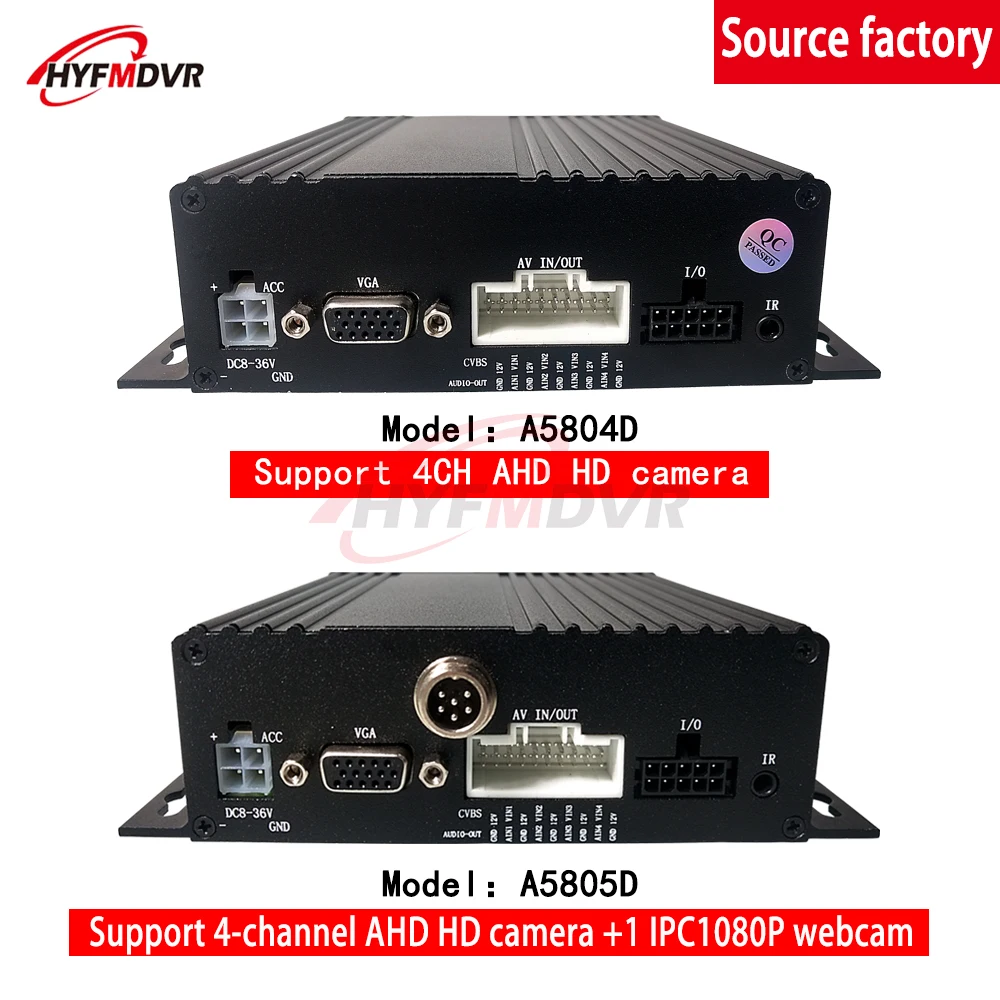 AHD HD 5-канальный коаксиальный двойная SD карта памяти локальное видео наблюдения автобус/Грузовик бетоновоз/вилочный погрузчик/транспортер