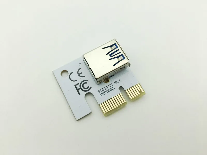 Новый супер стабильный PCI E Express 1x до 16x адаптер для видеокарты VER008S биткоина BTC Miner