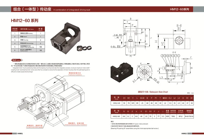 Шариковый винт SFU1605 интегральное сиденье HM12-57 name23 кронштейн двигателя с BK12+ BF12 для ЧПУ