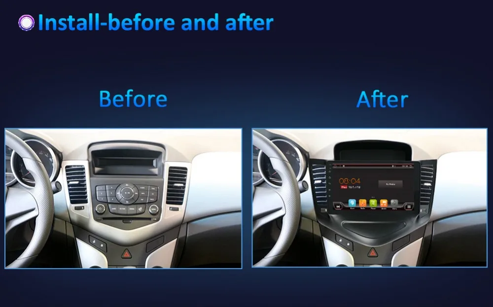 Top Bosion Android 9.0 4G Car Radio Multimedia Video Player Navigation GPS WiFi 2 din For Chevrolet CRUZE 2009-2014 no DVD free cam 3