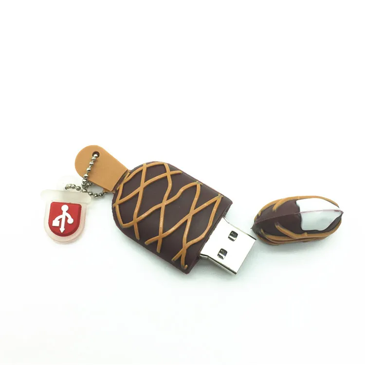 Более 10 шт.) бесплатный логотип, заказной USB флеш-накопитель в форме мороженого, ручка-накопитель, шоколадная флешка, USB флешка, 32 ГБ, 16 ГБ, 8 ГБ, 4 Гб