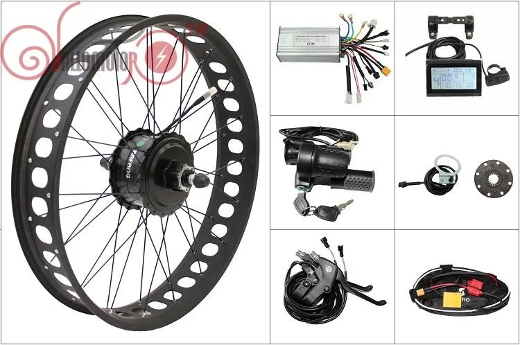 Excellent SALE!! Bafang 48V 750W Threaded Ebike Conversion Kits Rear Motor Wheel 20" 24" 26" Fat Tire Electric Bicycle LCD3 25A Controller 0