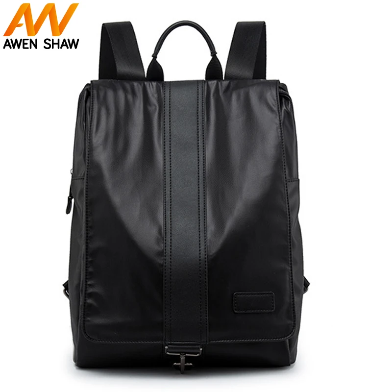 

Simple Design Anti-theft Men Soft Leather School Backpack For teenagers Fashion Men Travel Backpack Bag Men's Business Backpack