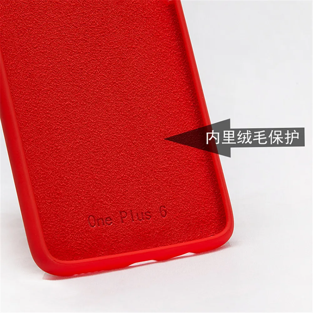 Oneplus caso 6 caso de estado líquido de silicona suave caso 6 Plus caso TPU Multicolor completa proteger Oneplus 6 atrás cubierta de la Funda