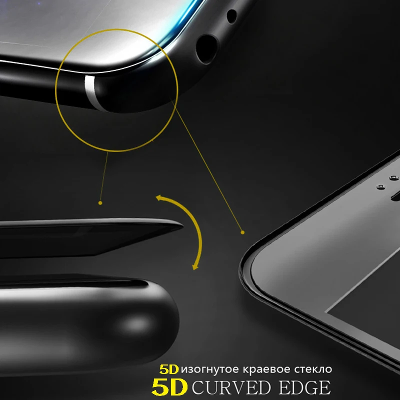 Mycolors 5D изогнутый край Полное покрытие закаленное стекло для iPhone 8 plus Защитная