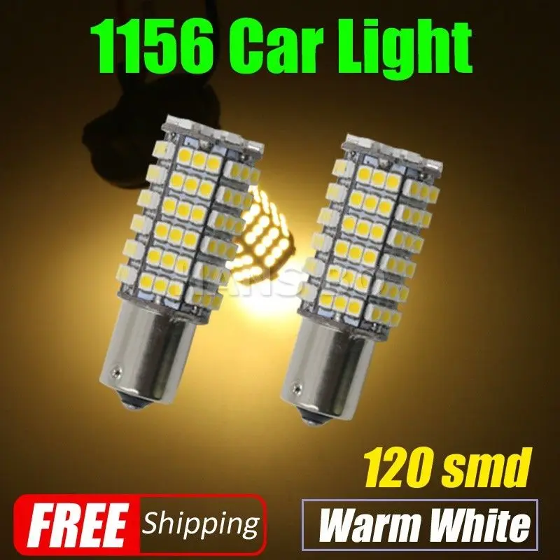 Us 14 22 21 Off 2pcs Warm White 1156 Led Rv Camper Trailer 1141 Interior Light Bulbs 120smd For Car Turn Singal Back Up Reverse Light Bulbs In