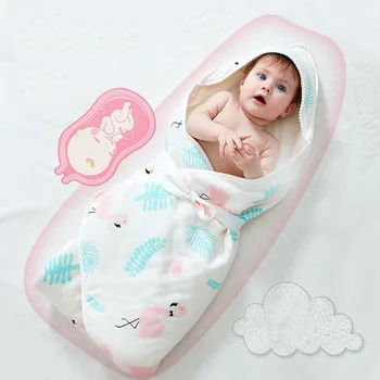 

Cotton Baby Swaddle Warp for Newborn Baby Bedding Envelopes Wing Wrap Swaddle Infant Sleepsack Soft Parisarc Blankets 0-6 Months