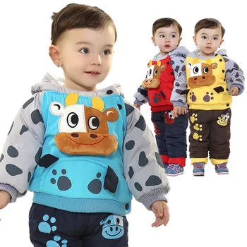 

Anlencool Roupas Meninos Autumn And Winter Baby's Clothing Cotton Mavericks Clamping Section Baby Set Brand Clothes Sets