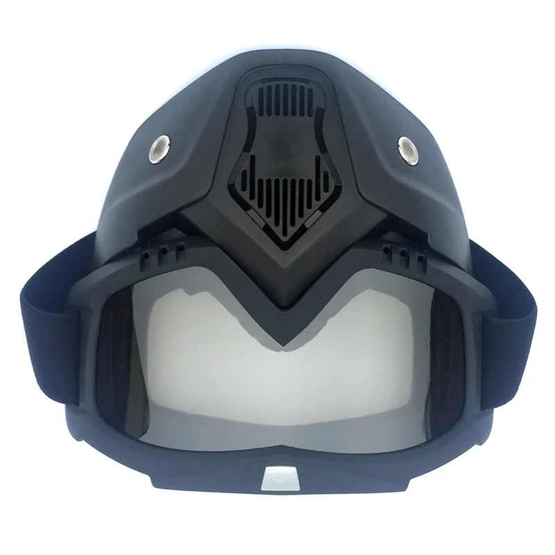 Велосипедная маска для лица Съемные очки мотоциклетные анти-загрязнения анти-УФ пыленепроницаемый полушлем маски для сноубординга активированный уголь
