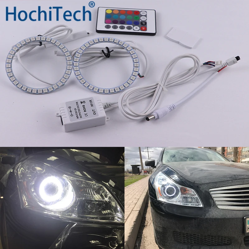 

Для Infiniti G35 2006 2007 2008 Многоцветный комплект светодиодов «глаза ангела» RGB гало кольца Дневной светильник дневные ходовые огни