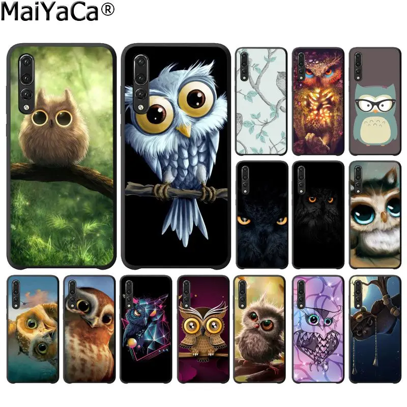 

MaiYaCa Animal Owl on the tree Pattern TPU Soft Phone Case for Huawei P10 Plus Lite P20 Pro Mate20 Pro Mate10 Lite P30 Pro Cover
